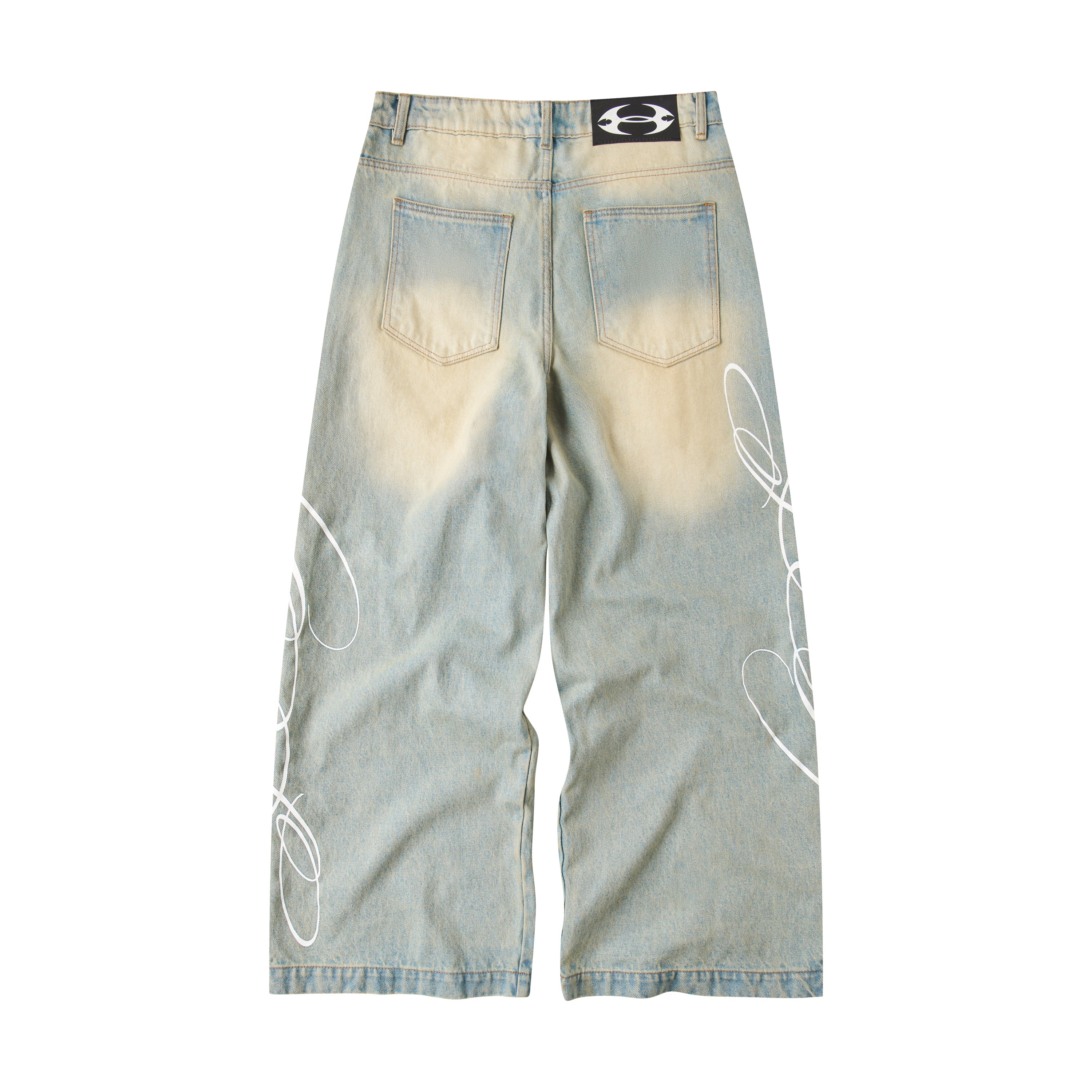 "LIFESTYLE" VINTAGE WAXED BAGGY JEANS - Image 2