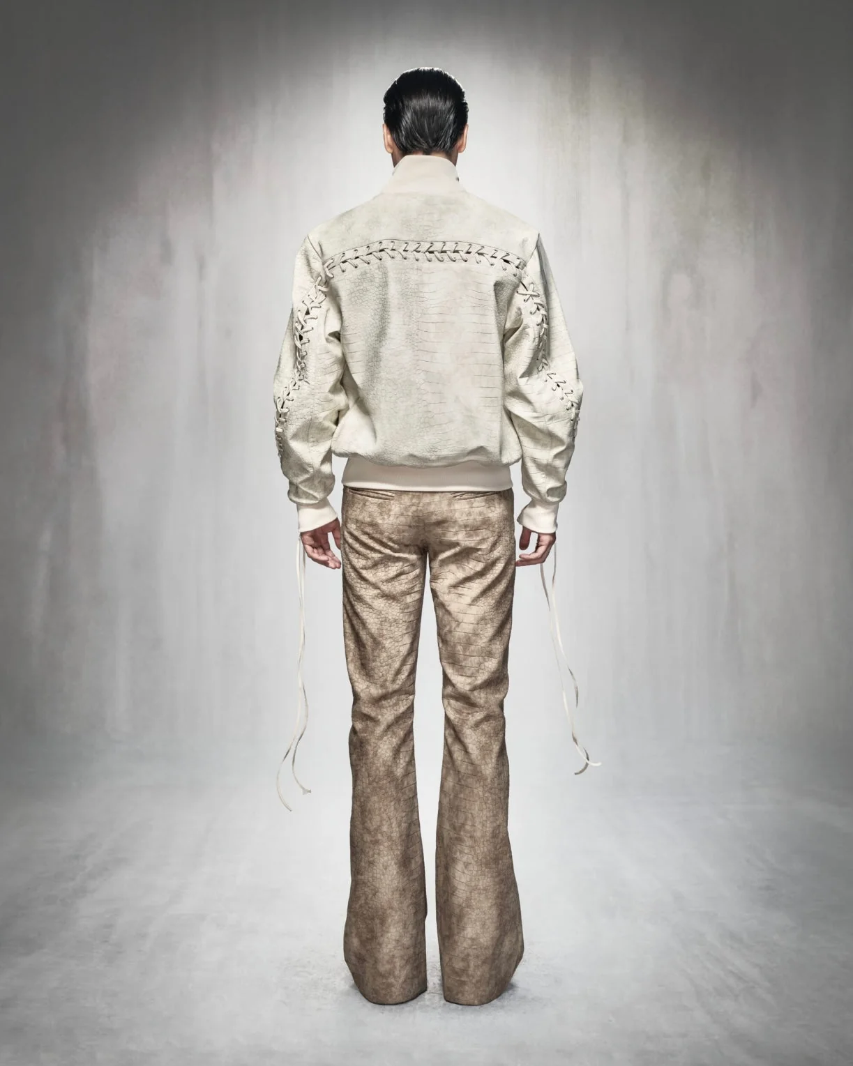 MDC STITCH OLIVE CROCODILE BOMBER - Image 4